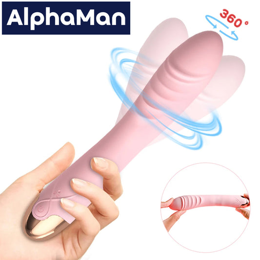 10 Modes Powerful Magic Wand 360 Degree Rotation Vibrator for Women Body Massager G Spot Clitoris Stimulator USB Charging Adult